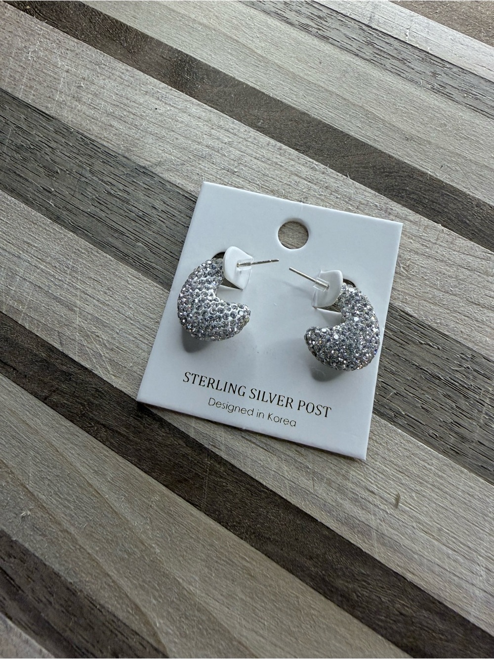 Silver Diamond Earrings
